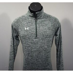 Under Armour 1/4 Zip Golf Jacket Green HeatGear Loose Pullover Womens Medium‎
